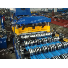 Color automatic Glazed tile steel roll forming machine/roofing process line